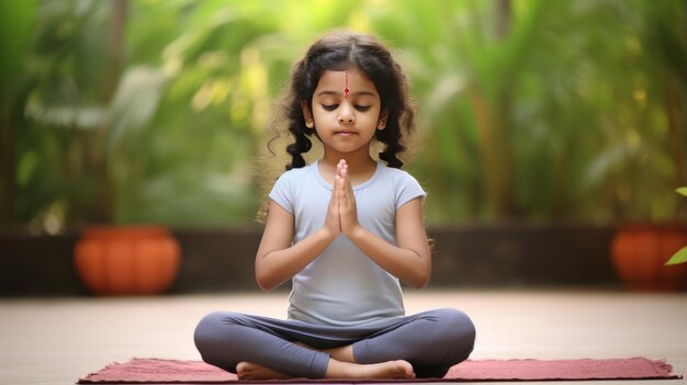 child doing yoga