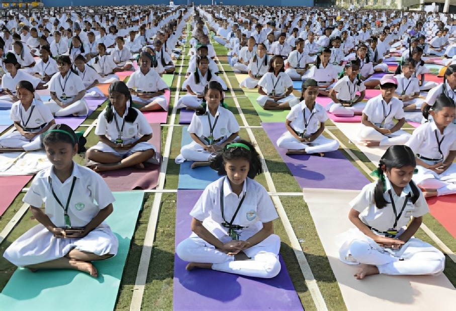 child doing yoga