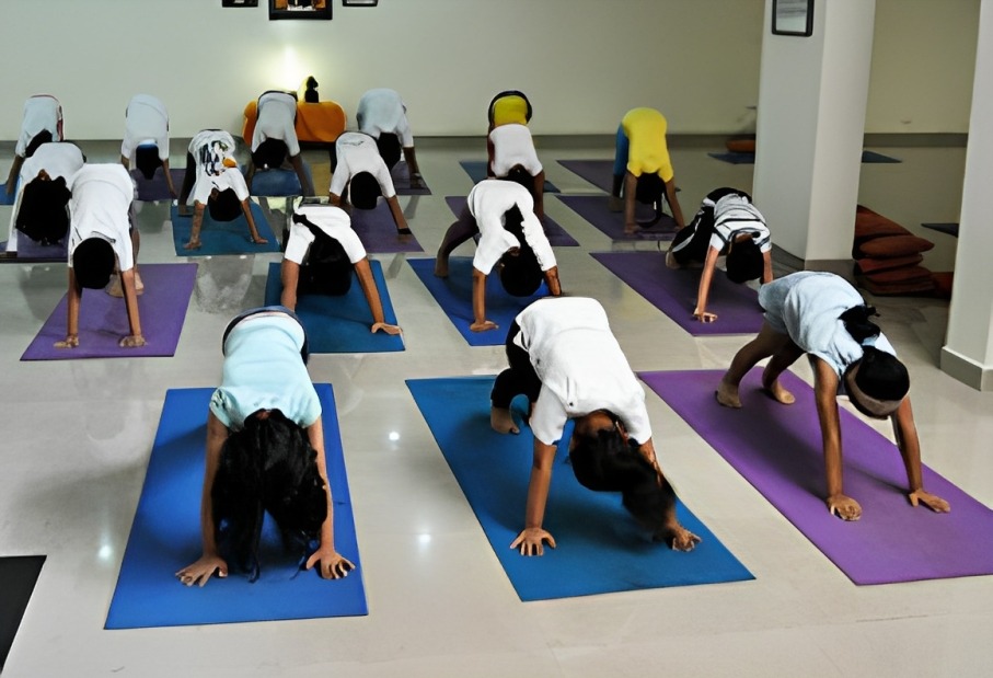 child doing yoga