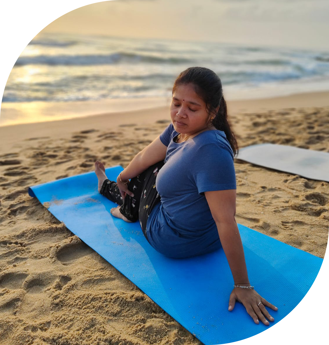 person doing yoga